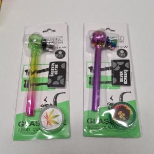 Glaspipa +grinder/screens 12cm 12-p