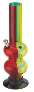 Bong Akryl 32cm Rasta Rings