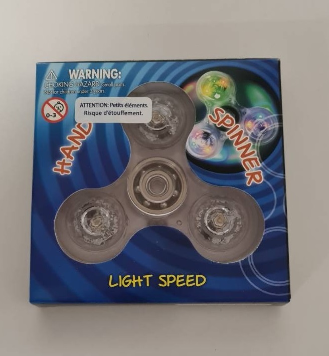 Fidget Spinner (LED*) Display 12-p