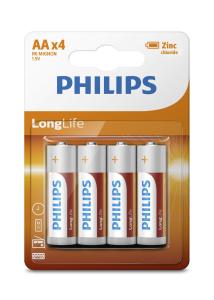 Batteri Philips Extra "AA" 4-pack 12-p