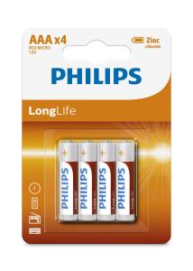 Batteri Philips Extra "AAA" 4-pack 12-p