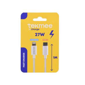 Tekmee Kabel USB C-L 1m 27W Silicone