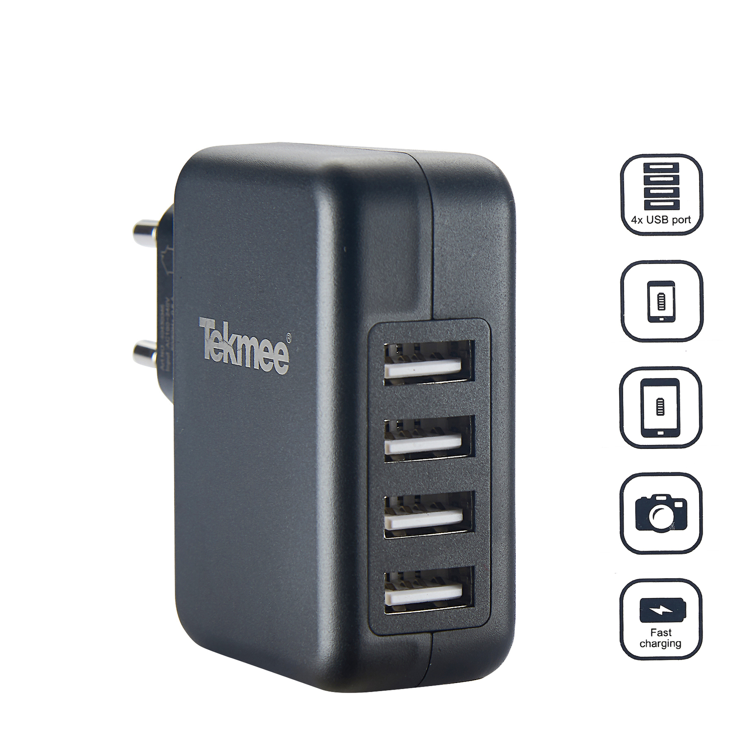 Tekmee Wall Plug USB-A 4 ports