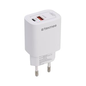 Tekmee Wall Plug Fast Charge USB-C/USB-A