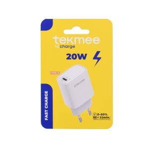 Tekmee Väggadapter USB C 20W Slim