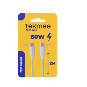 Tekmee Kabel USB C-C 2m 60W