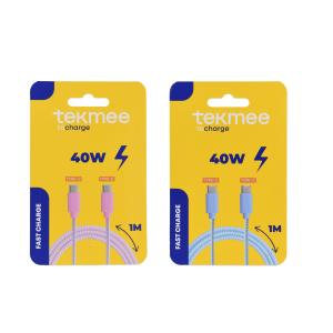 Tekmee Kabel USB C-C 1m 40W Pearls