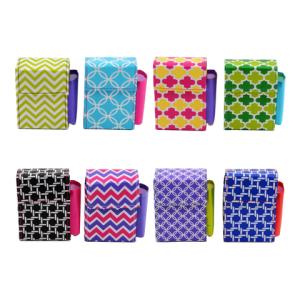 Etui Kort Tyg +tändarficka "Patterns" 8-p