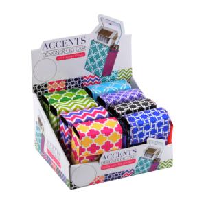 Etui Kort Tyg +tändarficka "Patterns" 8-p