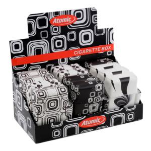 Etui Kort PU +tändarficka "Abstrakt" 12-p