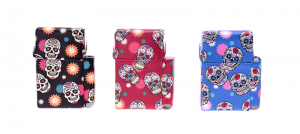 Etui Kort PU +Tändarficka "Skulls" 12-p