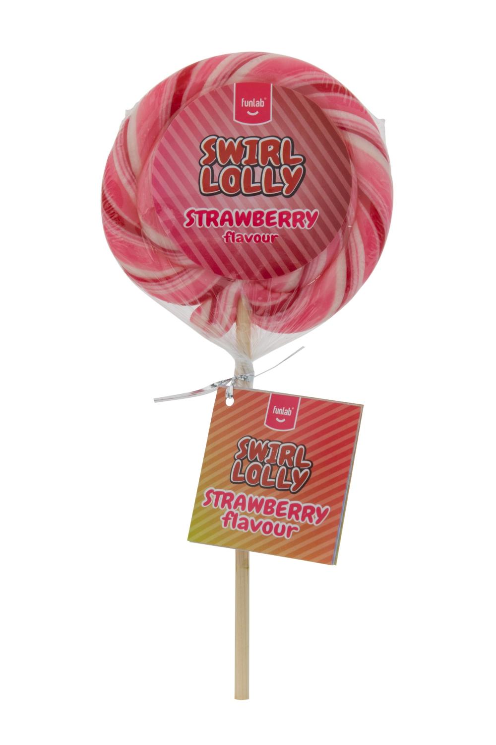 Funlab Swirl Lolly Strawberry 80g 30-p
