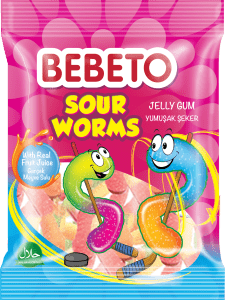Bebeto Sour Worms 80g 12-p