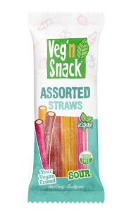Veg'n Snack Assorted Sour Straws 170g 12-p
