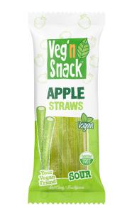 Veg'n Snack Apple Sour Straws 170g 12-p