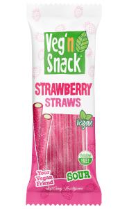 Veg'n Snack Strawberry Sour Straws 170g 12-p