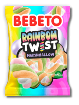 Bebeto Marshmallow Rainbow Twist 60g 12-p