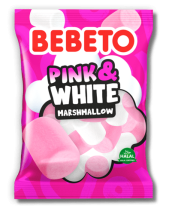 Bebeto Marshmallow Pink & White 60g 12-p