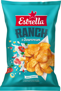 Estrella Ranch & Sourcream Chips 175g 21-p