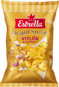 Estrella Brynt Smör Vitlök & Havssalt 175g 21-p