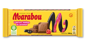 Marabou Lakrits, Hallon & Caramel 160g 16-p