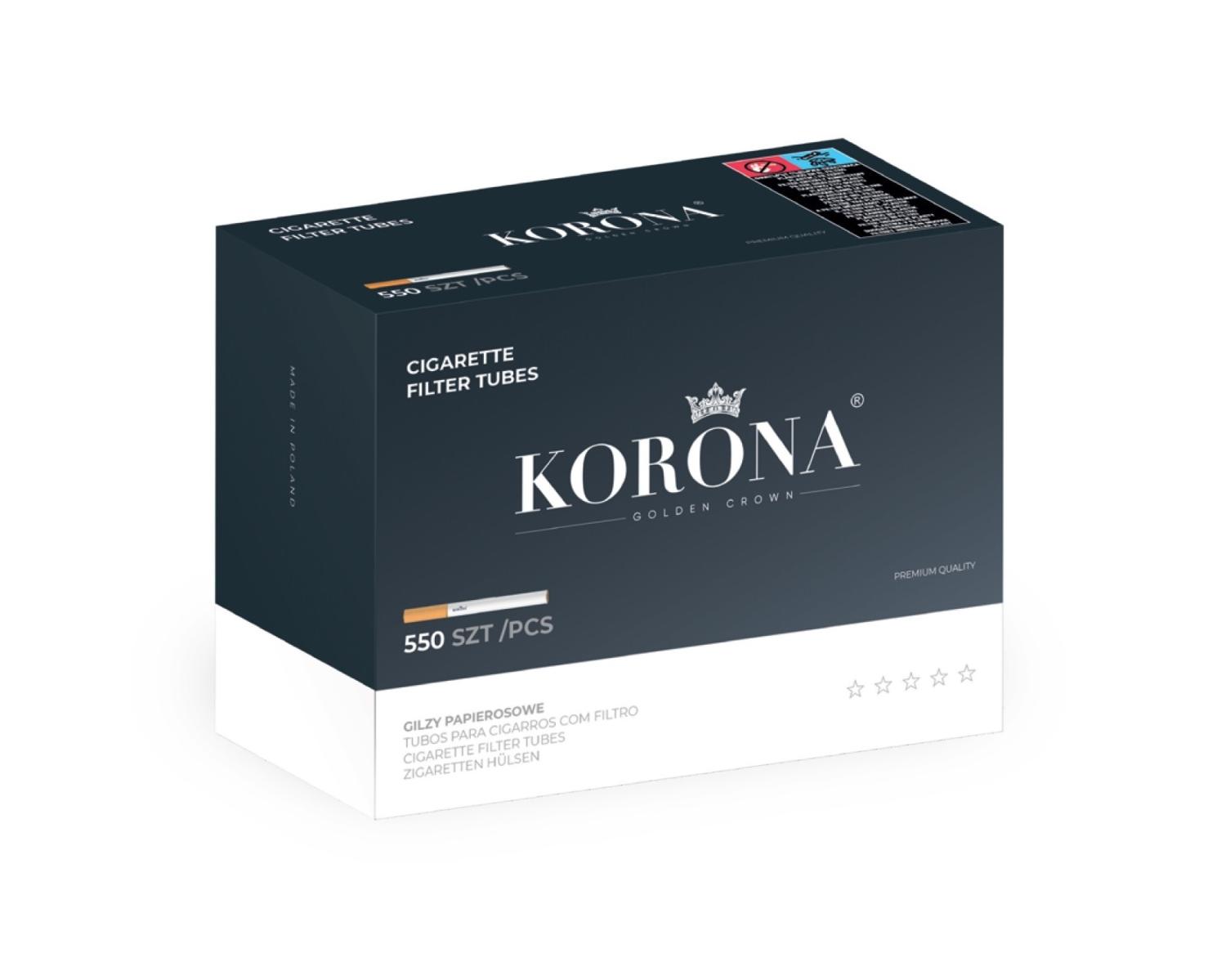 Cigaretthylsor Korona 550st 20-p