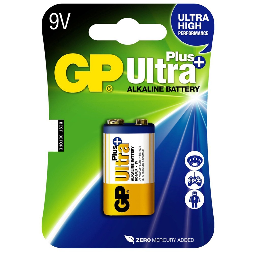 GP Ultra Plus 1-pack "9V" 10-p *