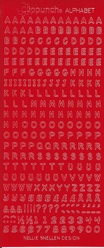 NS - Alfabets stickers röd