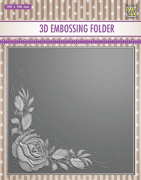 NS - 3D embossing folder Rose corner