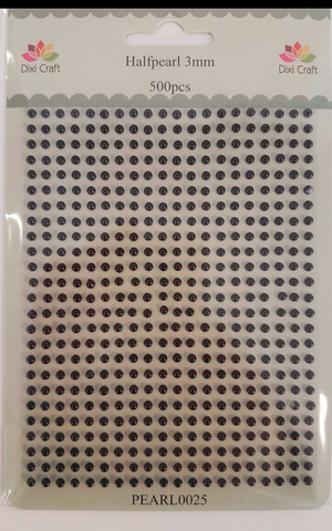 DC - Halv pärlor 3mm, svart