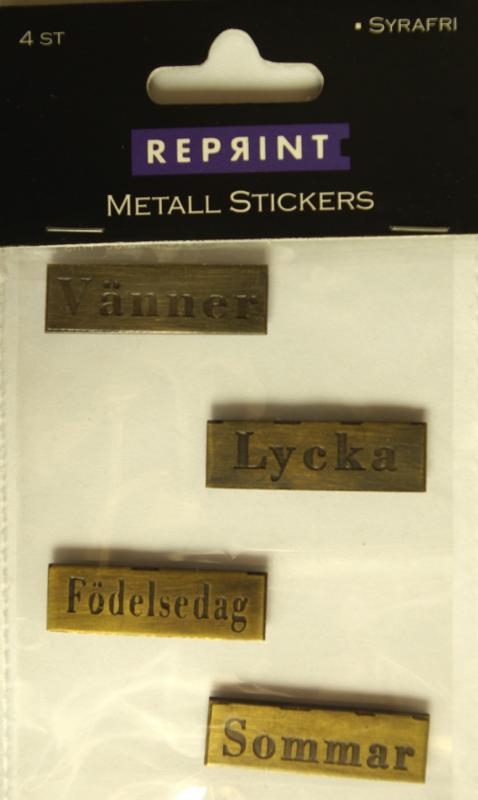 R - Metall stickers