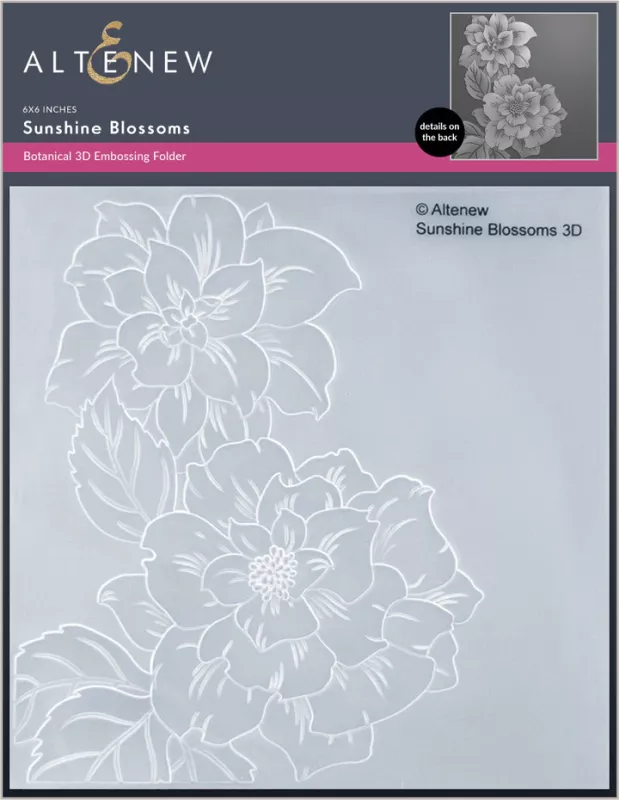A - 3D Embossing folder, Sunshine Blossoms
