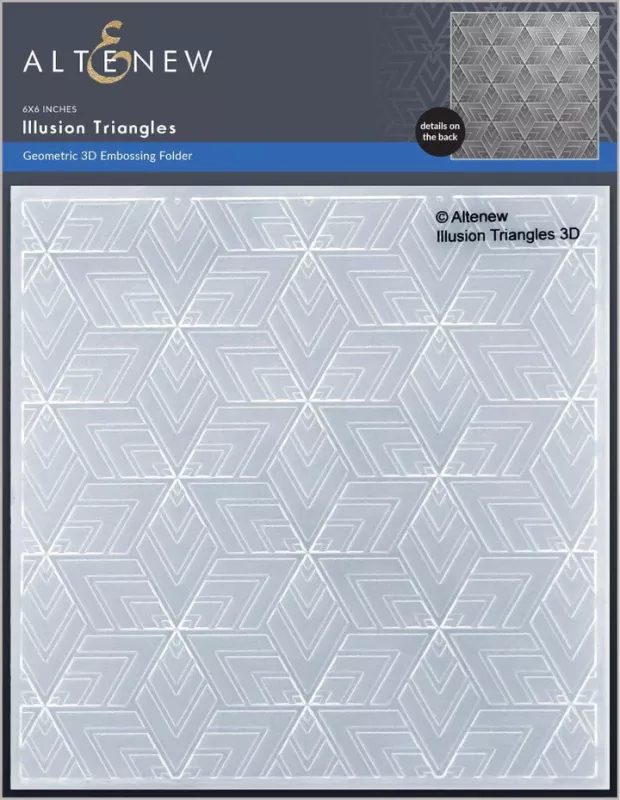 A - 3D Embossing folder, Illusion Triangles