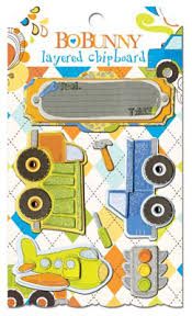 BB - On The Go layered chipboard stickers