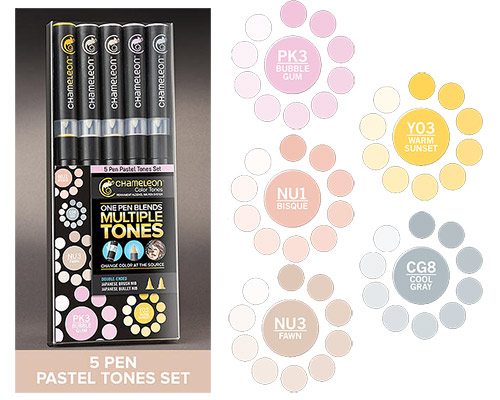 Chameleon Pen Marker - Pastel Tones Set 5-pack