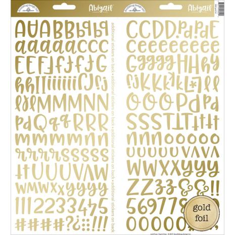 DBD - Bokstavs stickers Gold Foil-Abigail