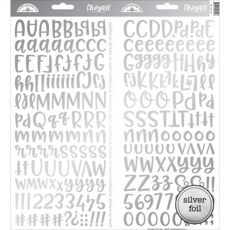 DBD - Bokstavs stickers Silver Foil-Abigail