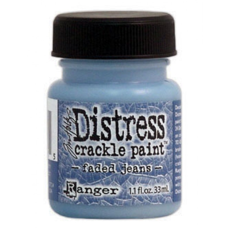 R - Distress Crackle Paint faded jeans