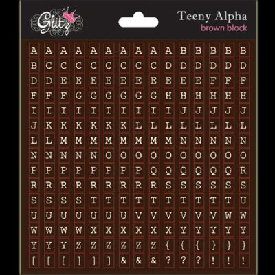 G - Teeny Alpha brown block