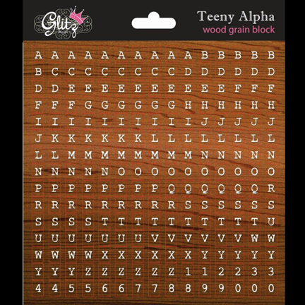 G - Teeny Alpha wood grain block