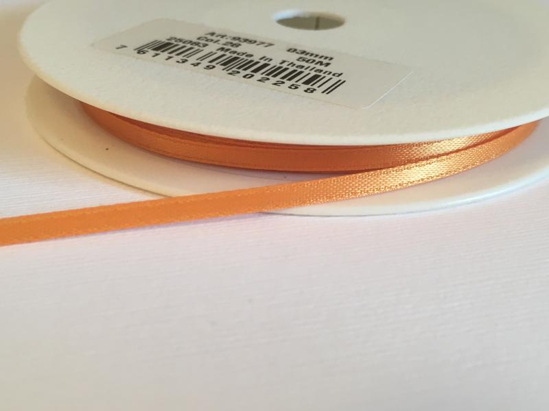 Band - Satin orange 3mm
