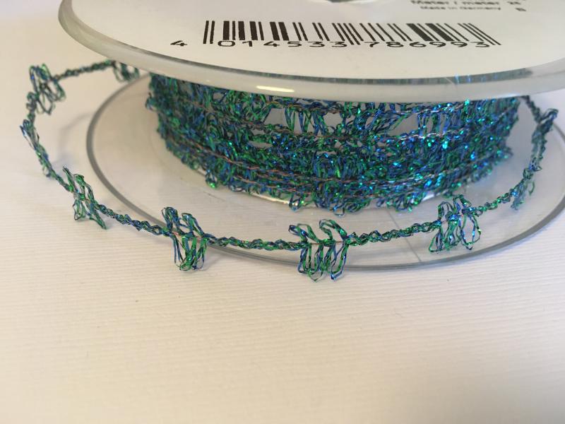 Band - Med ståltråd turkos