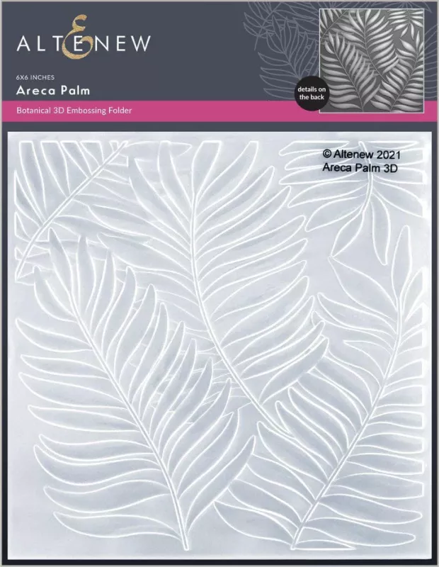A - 3D Embossing folder, Areca Palm