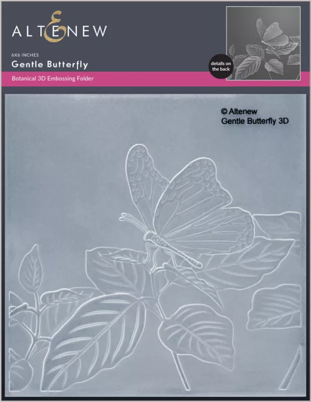 A - 3D Embossing folder, Gentle Butterfly