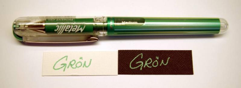 P - Metallic Gel penna grön
