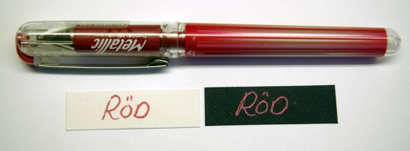 P - Metallic Gel penna röd