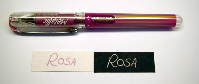 P - Metallic Gel penna rosa