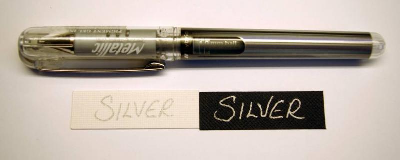 P - Metallic Gel penna silver