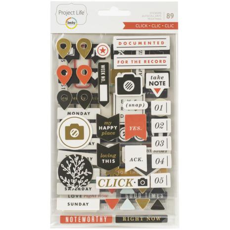 BH - Chipboard stickers, Click