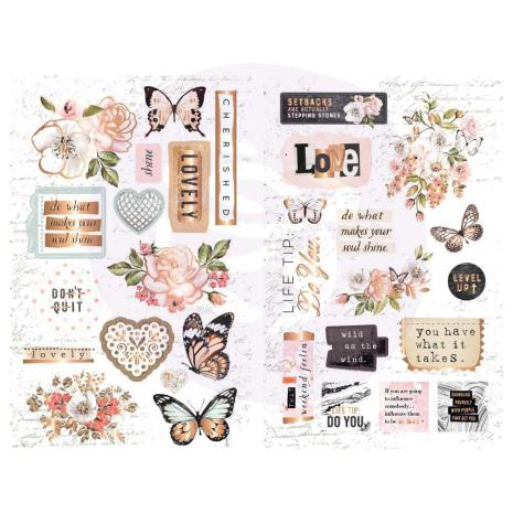 PM - Chipboard stickers, Apricot Honey